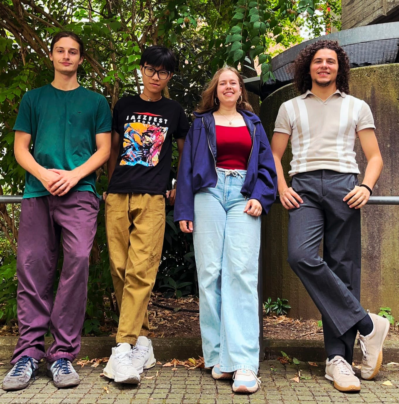 Vier junge Musikerinnen und Musiker, die zu den vielversprechendsten Talenten der Kölner Jazzszene zählen