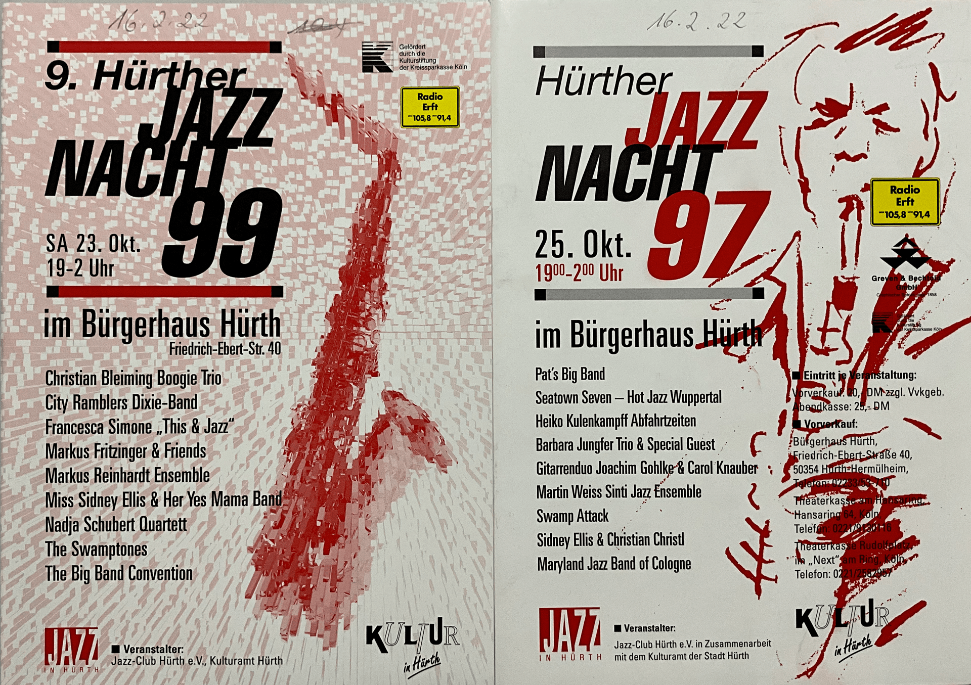 Titelbild Programm Jazznacht 1997 1999