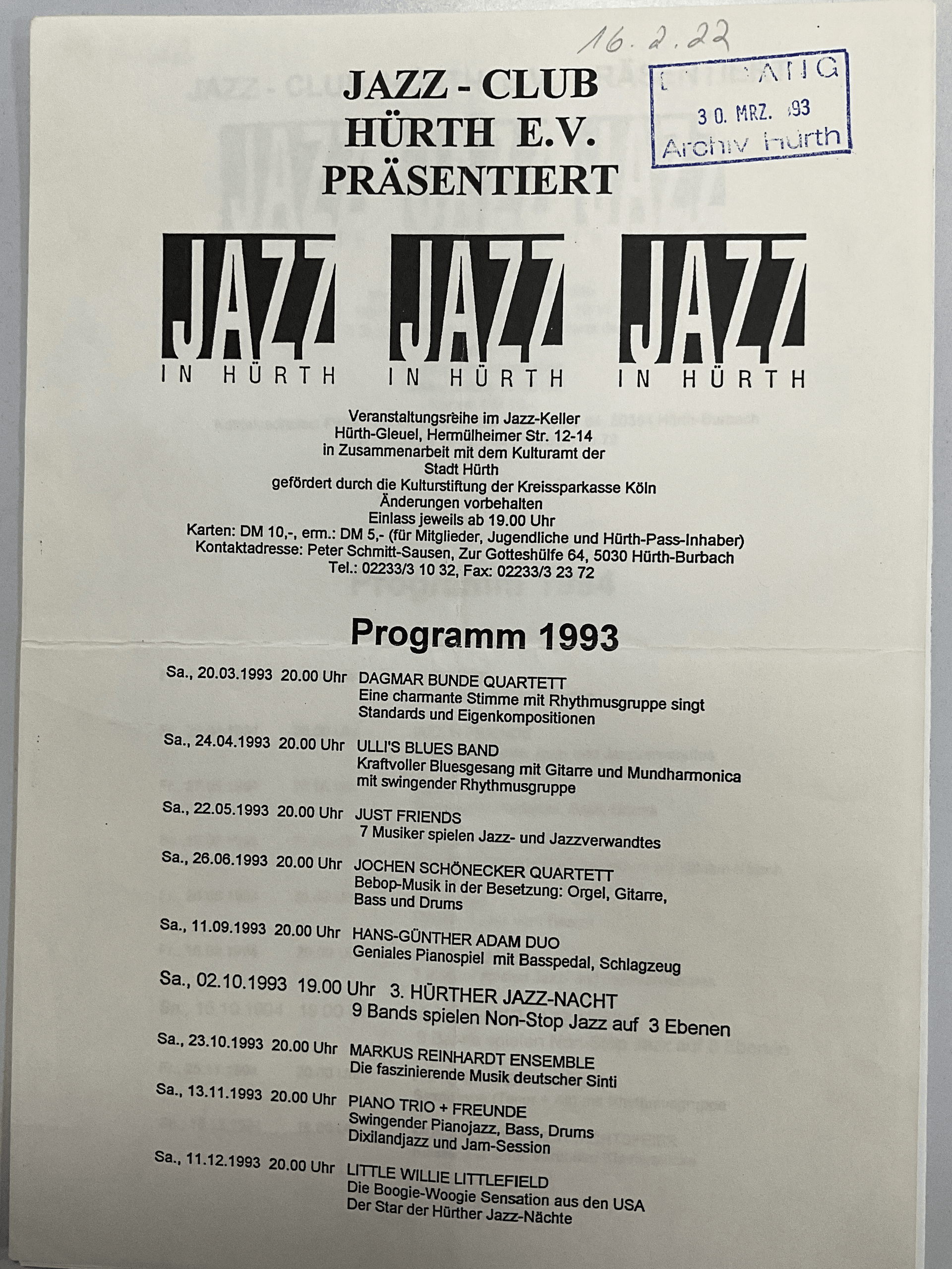 Programm 1993