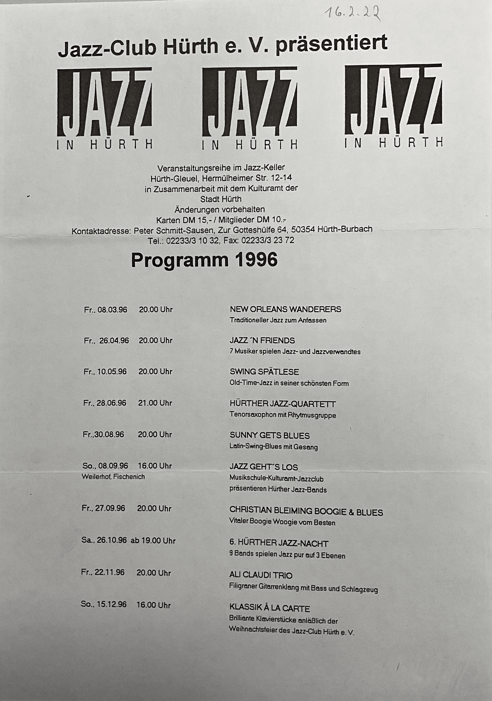 Programm 1996